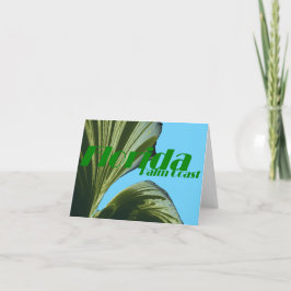 Debajo De La Tarjeta De Nota Del Árbol De Palma