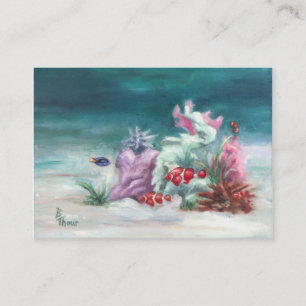 Debajo de la tarjeta del arte del mar