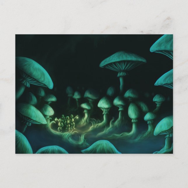 debajo de la tierra cifi fantasía arte postal (Anverso)