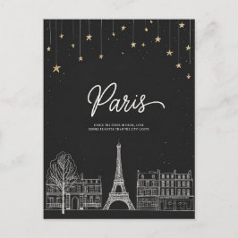 Debajo de las estrellas en París I postal
