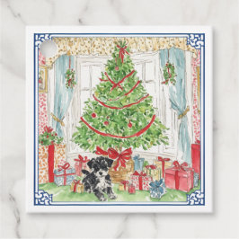 Debajo de las etiquetas de regalo del árbol de Nav