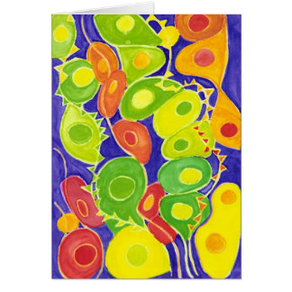 Debajo del agua - tarjeta original del arte