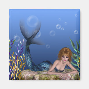 Debajo del imán Redheaded de la sirena del mar