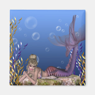 Debajo del imán rubio de la fantasía de la sirena 