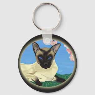 Debajo del llavero de las flores de cerezo