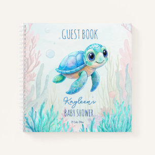 Debajo del mar, linda tortuga, libro de invitados