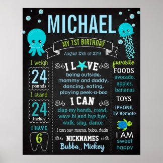 Debajo del mar Señal de cumpleaños de la tortuga d