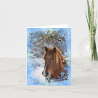 Debajo del muérdago, tarjeta del caballo