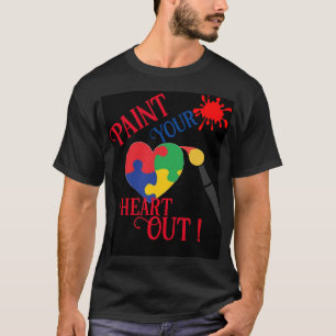 Debajo, pintar la camiseta de tu corazón fuera