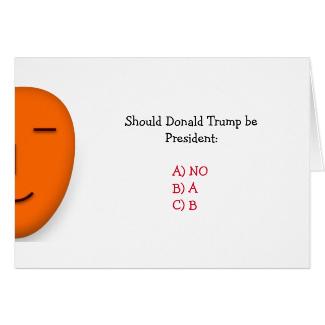¿Debería Donald Trump ser Chiste presidente? | Tar (Anverso (Horizontal))