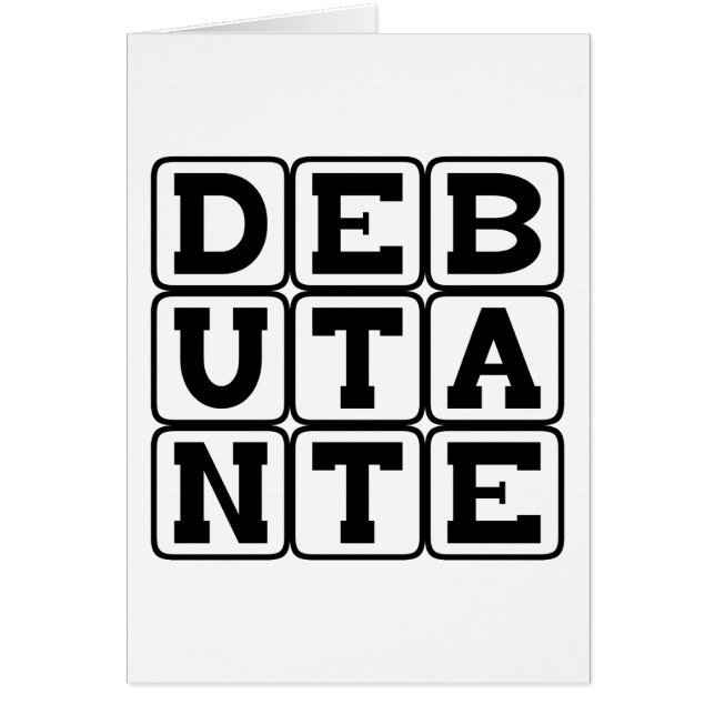 Debutante, joven de clase alta (Frente)