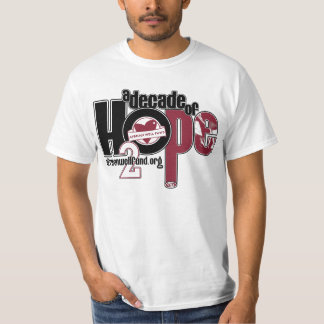 Década de camiseta del valor de los hombres de la