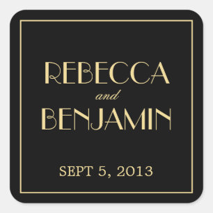 Decadent elegante moda etiqueta de favor de boda n