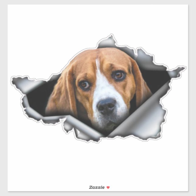 Decal de autos Beagle, imán Beagle, pegatina Beagl (Hoja)