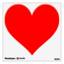 Decal de pared del corazón rojo