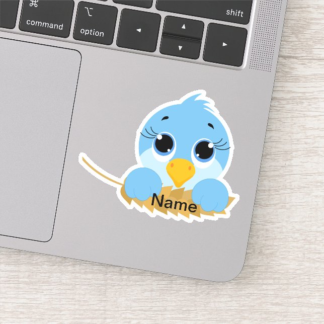 Decal Pegatina de corte de pájaro azul (Detalle)