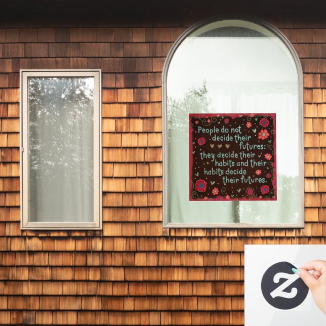 Decida Sus Hábitos Vinilo para Ventana “Inspirivit (Ventana de inicio)