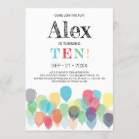 Décimo aniversario de la invitación a la fiesta de