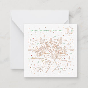 DÉCIMO DÍA DE LA NAVIDAD / Tarjeta de Notas de Pap