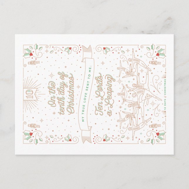 DÉCIMO DÍA de NAVIDAD/de postal del navidad (Anverso)