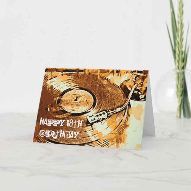 Décimo octava tarjeta de felicitaciones feliz (Anverso)