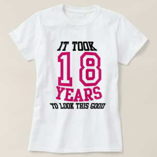 décimo octavo CAMISETA del cumpleaños