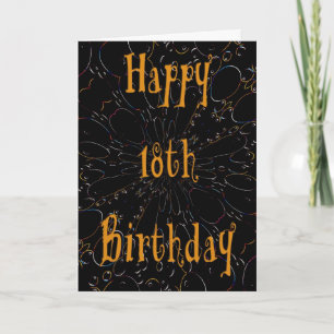 décimo octavo Tarjeta de cumpleaños