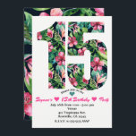 Décimo quinta invitación de la fiesta de<br><div class="desc">Décimo quintas invitaciones de la fiesta de cumpleaños del dulce 15 tropicales. Personalizar para cualquier acontecimiento.</div>
