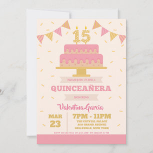 décimo quinto Invitación de Quinceañera del