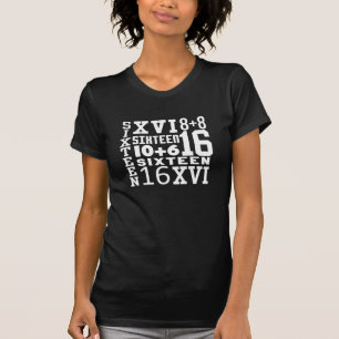 Décimosexto camiseta del CUMPLEAÑOS de la