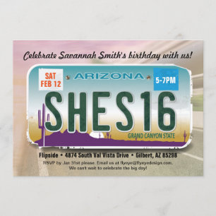 Décimosexto invitación de la licencia de Arizona