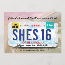 Décimosexto invitación de la licencia de Bday