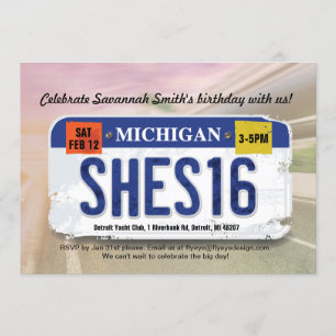 Décimosexto invitación de la licencia de Michigan