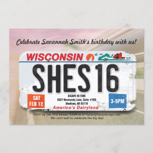 Décimosexto invitación de la licencia de Wisconsin