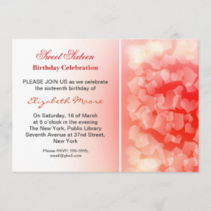 décimosexto invitación moderna de la celebración