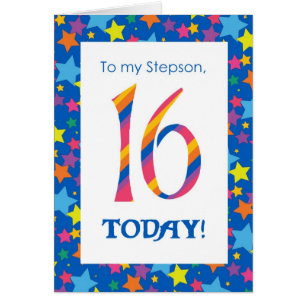 décimosexto Tarjeta de cumpleaños para el