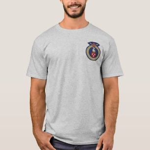 décimotercero Logotipo blanco de la camiseta de