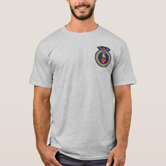 décimotercero Logotipo blanco de la camiseta de