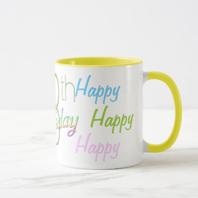 décimotercero Taza feliz del cumpleaños (Derecha)
