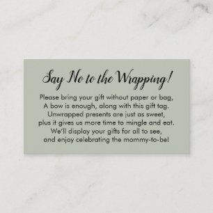 Decir no a envolver la tarjeta de regalo Baby Show