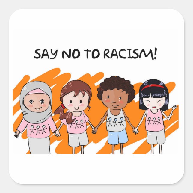 Decir no a los Pegatinas del racismo (Anverso)