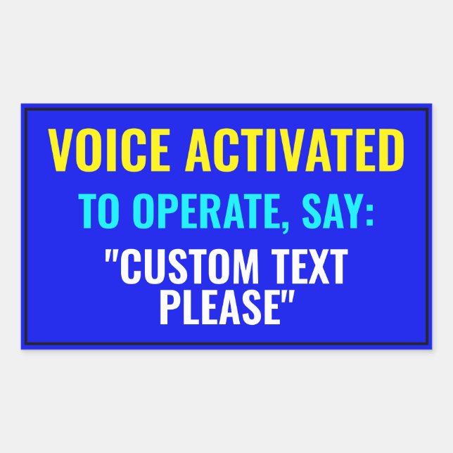¿Decir? Pegatina activado de voz de personalizado (Anverso)