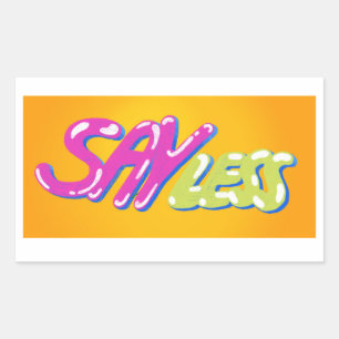 Decir Pegatina menos rectangular