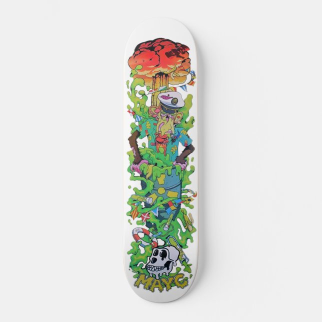 Deck blanco MAYC - Skateboard (Anverso)