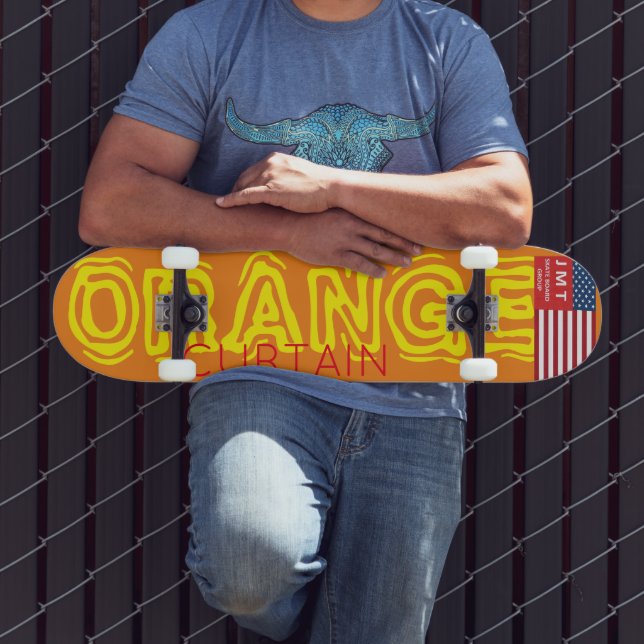 DECK DE PATINETA NARANJA DE CORTINA 7 3/4" (Exterior 3)