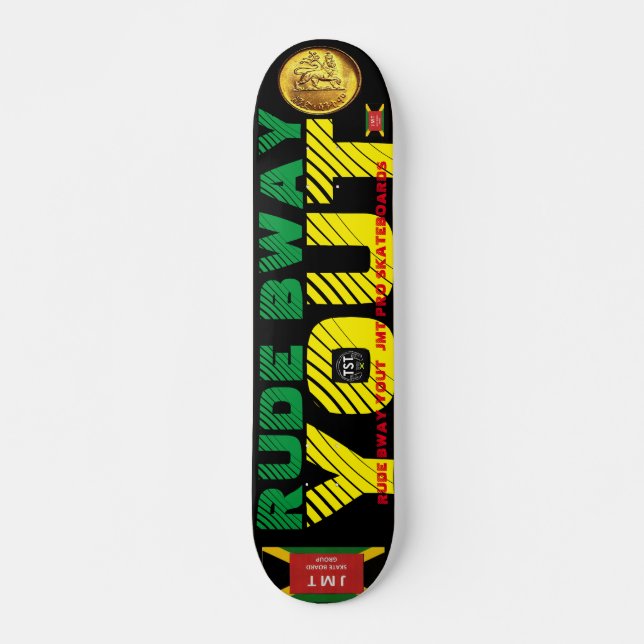 DECK DE PATINETA RUDE BWAY YOUT JMT 7 3/4" (Anverso )
