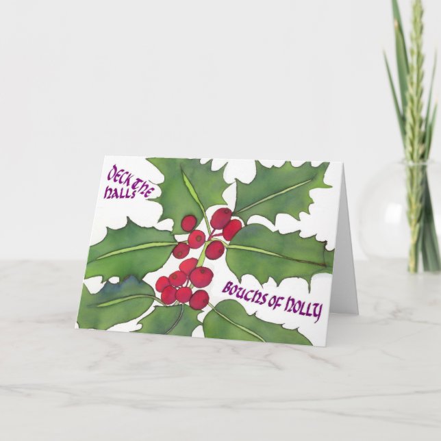 Deck the Halls Navidad Card (Anverso)