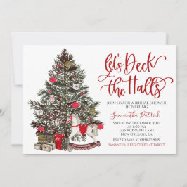 Deck the Halls Navidades Bridal Shower Invitación
