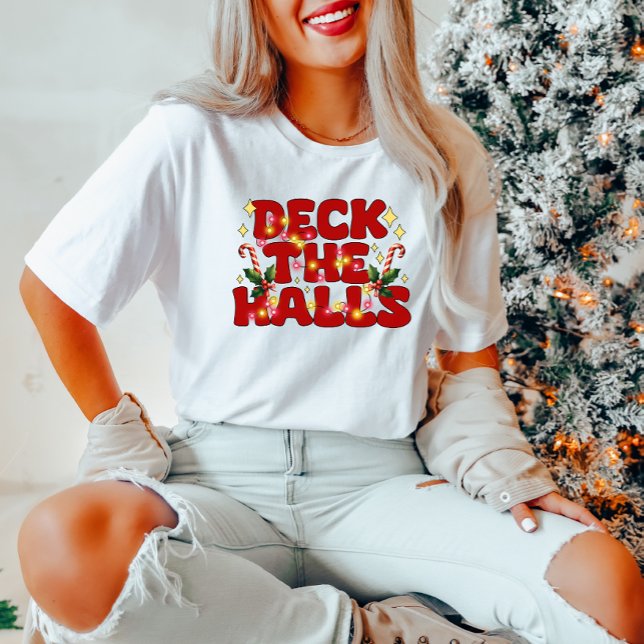 Deck The Halls Navidades Camiseta (Subido por el creador)