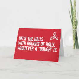 Deck the Halls - tarjeta de Navidades divertidos